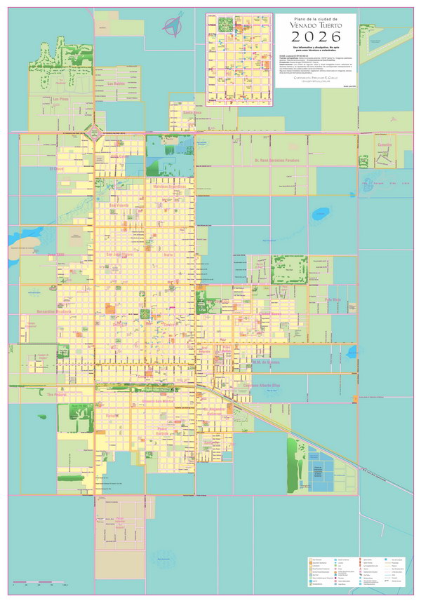 Plano urbano de Venado Tuerto edición 2026
